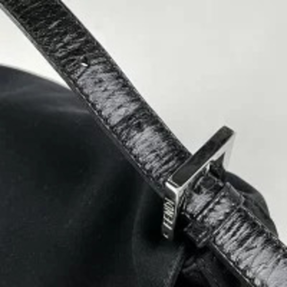 Fendi Zucca Shoulder Black Hobo Bag Black
